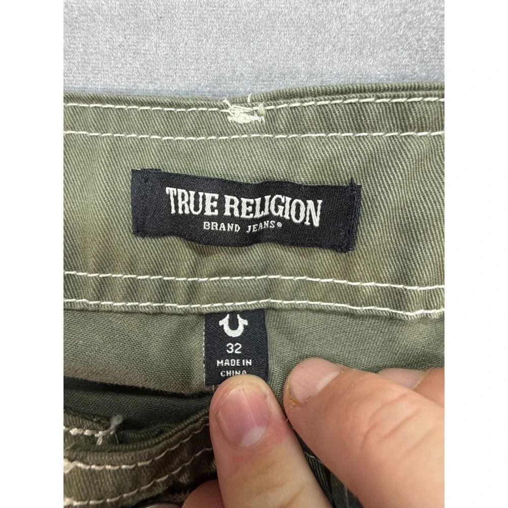 $169 NEW Mens True Religion Kalamata Cargo Pant HS Olive Green Size 32